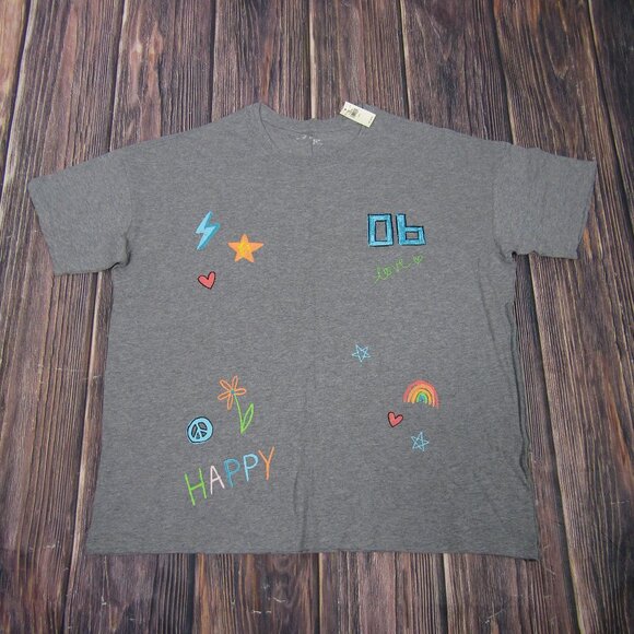 Aerie NEW NWT Womens Medium Gray Graphic Tee T Shirt - Picture 1 of 6